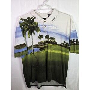 Louisiana Tabasco Men's‎ XXL Palm Trees Golf Shirt